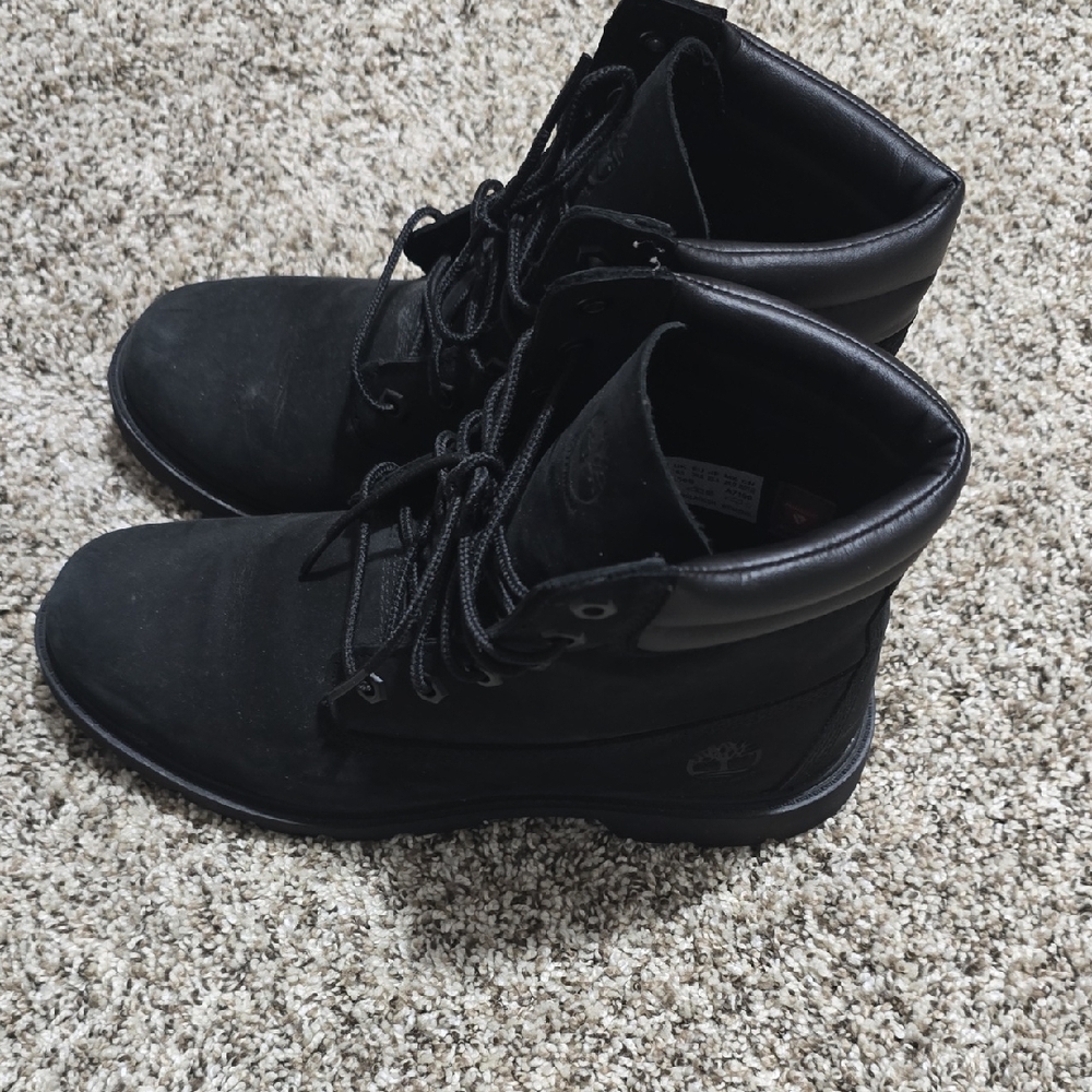 Timberland Black Women's Lace-Up Over Ankle Boots